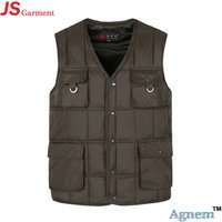 JS 45 New Design Personalized Custom Cheap 4 Pockets Thicker Polyester Winter Men Heating Down Vest 004