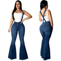 90510-MX34 boot cut pant long denim jeans rompers womens