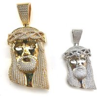 Diamond Jesus Pendant Hiphop 18k gold plated Jesus Pendant