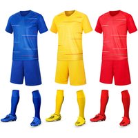 Customized 2020 Season Mens Team Soccer Jersey Set Red White Football Soccer Uniform Set