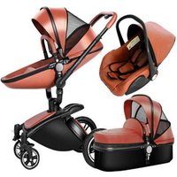 Multifunction Baby Carriage Hot Mom 360 Rotation Stroller Pushchair, Baby Stroller 2 in 1 High Landscape