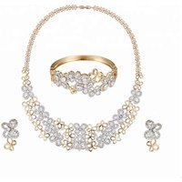 set-72 Xuping Luxury Micro Paved Diamond Jewelry, Elegant European Style Bridal Wedding Zircon Jewelry Set
