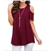 Off Shoulder Short Sleeve Blouse