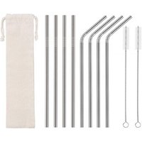 6mm Stainless Steel Reusable Drinking Straw Set