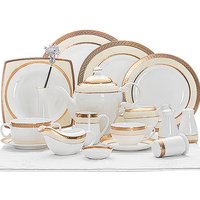 28 Ceramics Chinese Supplies Wholesale Price Royal Bone China Dinner Set, 2019 Hot Selling Luxury Gold Dinnerware Tableware Sets