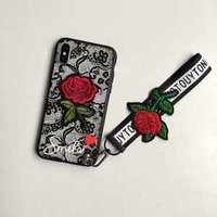 Luxury Style 2 Color Retro Style lace flower phone case for iphone 6 6 plus 8 8 plus 7 7 plus x xs xr xs max