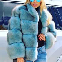 2016 Finland Fox Fur Overcoat Jacket