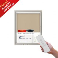SUNC custom smart diy motorized electric automatic wifi blackout fabric window roller blind shade curtain screen drape full set