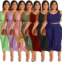 Plus Size Clothing for Woman Pure Bandage Casual Outfits Plus Size Going Out Dresses