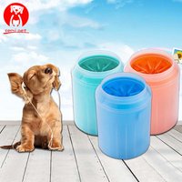 Dog Paw Cleaner Soft Silicone Pet Foot Washer Cup Gentle Bristles C Paw Clean Brush Quickly Clean Paws Dog Foot Wash Tool