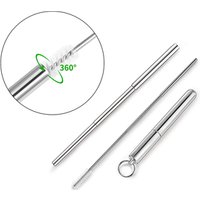 Hot-sale portable stainless steel foldable drinking metal straw set reusable collapsible straw