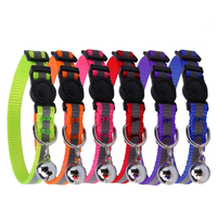 Safety Reflective Cat Collar Breakaway Buckle Cats Collar With Bell