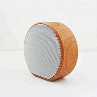 LED smart portable mini wireless speaker, trolley car waterproof rechargeable wood speaker loud music usb speaker