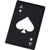 Amazon Hot Sale Black Poker Card Spades Beer Bottle Opener Personalized Stainless Steel Bottle Opener Bar Tool