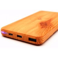 High quality qi wireless charger power bank wooden style for smartphone Factory wireless charging 10000mah QC3.0