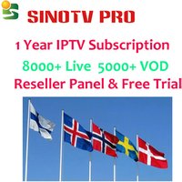 Nordic Hungary Sweden Denmark Norway USA IPTV Sinotv Pro 1 Year 36H Free test Smart Swedish Danish IPTV Channels
