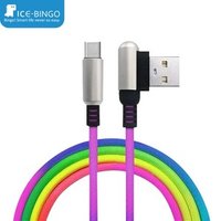 2019 New Colorful Strong Nylon Braided 2.4A Fast Charge Data Cable, Mobile Phone Type C USB Cable