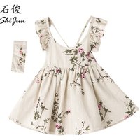 Linen Backless Blossom Dress Old