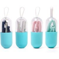 Foldable Reusable Silicone Collapsible Drinking Straws