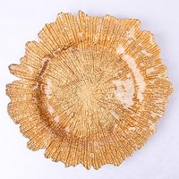 Elegant Reef Glass Charger Plates