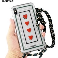 Necklace Phone Case Shockproof Phone Case for iphone 11cover Silicone phone Case Cover for iphone XI