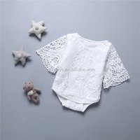 Short Sleeve Lace Petti Romper