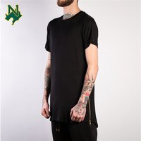 Drop Tail T Shirt Side Zippers