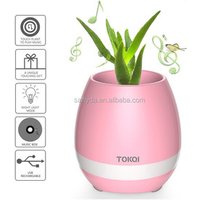 Bluetooth Speaker Smart Colorful Piano Music Plant Flower Pot Touch Induction Creative Gift Indoor Green Plant Music Potted