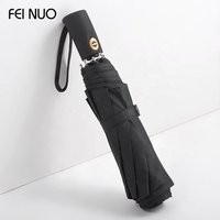 Portable Automatic Grid Print Folding Umbrella
