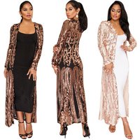 Long Sleeve Mesh Sequin Cotton Abaya