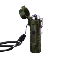 2019 New arrival waterproof dual arc USB Lighters rechargeable X Plasma lighter with flashlight