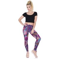 Double Brushed Milk Silk Mandala Flower Leggings