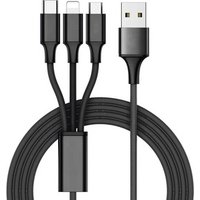 3 In 1 Multiple Micro Type C Charger Braided USB Charging Data Cable