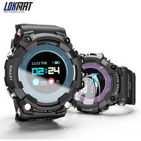 LOKMAT Sports Waterproof Smart Watch Bluetooth Heart Rate Monitor Message Reminder for Men Smart Watch