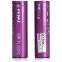 3.7V Vape Mods Efest 18650 Batteries 40A 18650 2600Mah Purple Efest