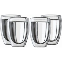 Factory Supplied LFGB Listed 350ML Modern Perfect Clear Double Wall Handlelss Heated Glass Coffee Insulated Mugs for Espresso