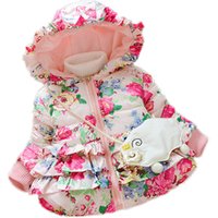Cotton Winter Jacket Big Flower Detail