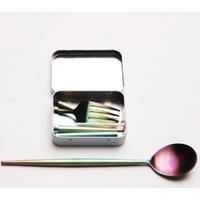 304 Stainless Steel Travel Portable Camping Outdoor Collapsible Foldable Knife Fork Spoon Utensils Silverware Cutlery Set