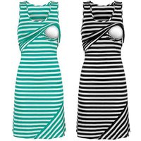 Summer Striped Maternity & Nursing Dress
