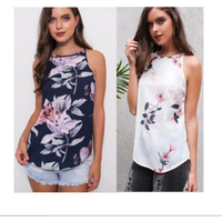 All Over Print Casual Summer Blouse