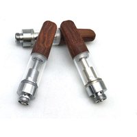 Factory price Original quality Wooden tips CBD oil cartridge 1ml 0.5 ml ceramic coil wood tips glass vape cartridge