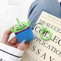 Little Green Men Toy story Three Eyes Cover for Airpods Accessories Protective 3D Cartoon Case