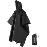 Adult Custom Printed Logo Waterproof Polyester Fabric Reusable Rain Coat Poncho with Hoods and Carry Pouch for Hiking Camping