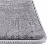 Memory Foam Bath Mat Non Slip Absorbent Super Soft Velvet Microfiber Plush Shower Bathroom Rug Carpet, 16" x 24", Wine Red