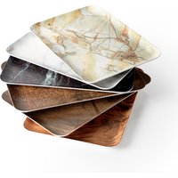 Acacia Wood Serving Trays Melamine Base