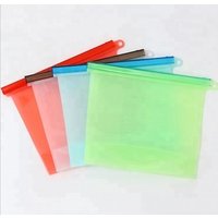 Eco-friendly FDA Grade Reusable Zip Seal Freezer Silicone Food Storage Bag