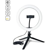 360 Degree Adjusted Phone Holder 10" LED Ring Light For Webcast