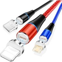 Eminence-top (1M/3.3ft) Nylon Braided LED Magnetic USB Charging Cable