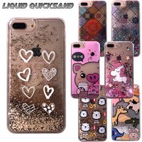DIY waterfall bling customize quicksand phone case back cover glitter liquid water custom print for samsung galaxy s9 iPhone x 8