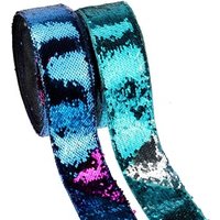 75mm Reversible Two Tone Sequin Ribbon
